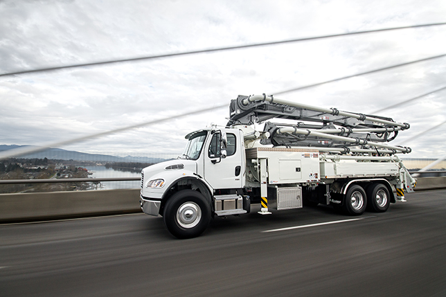 Alliance Concrete uses this Freightliner M2 106 across the United States and Canada